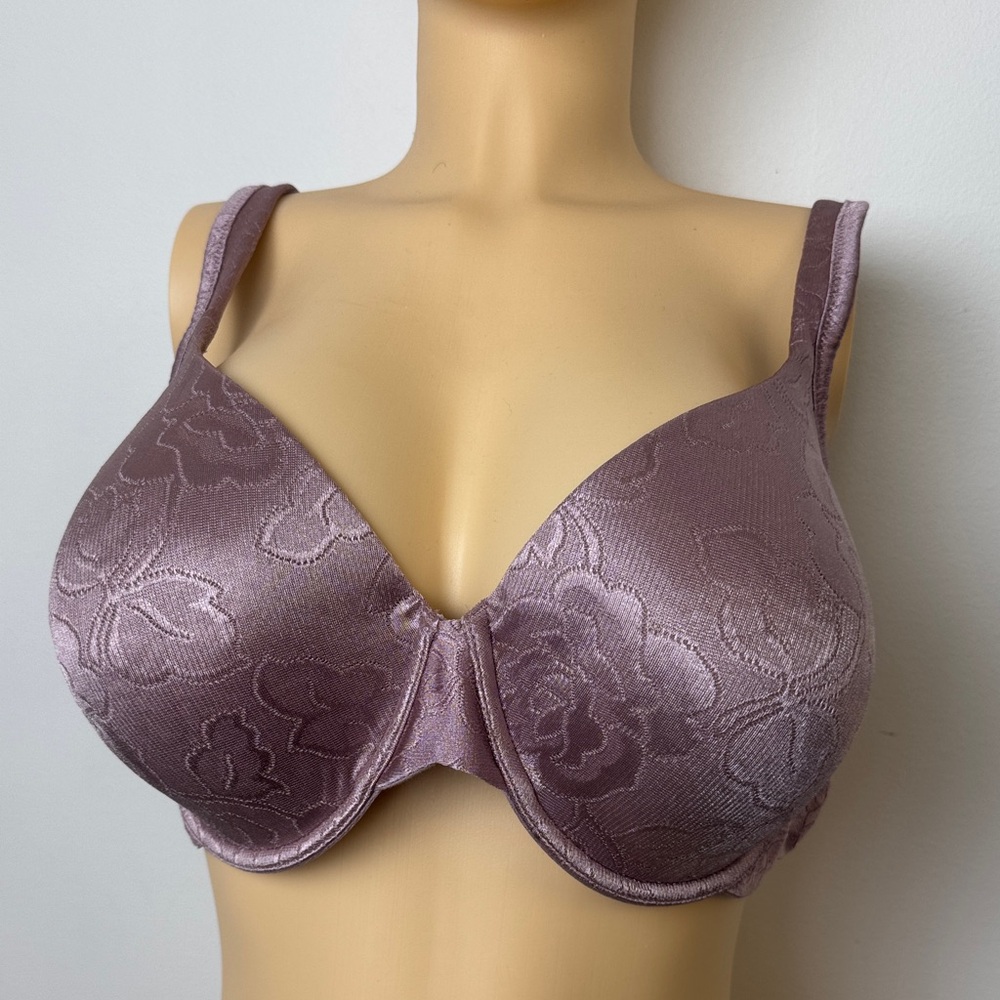 Vanity Fair Floral Lace Bra in Mauve sz 40 D